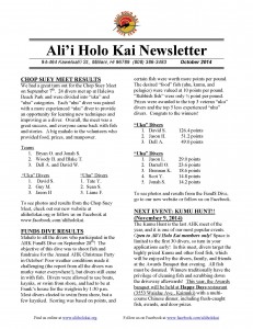 2014 October Alii Holo Kai Newsletter_Page_1